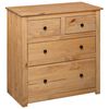 vidaXL Sideboard Natural wood color Solid pine wood Medium Sideboard