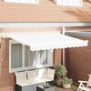 vidaXL Retractable Awning White 137.8" x 78.7" Polyester and Aluminium
