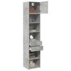 vidaXL Slim Storage Cabinet Concrete Grey Engineered Wood Slim