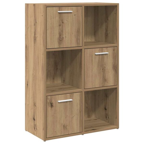 vidaXL Bookshelf Artisan Oak Engineered wood, Steel Medium Bookshelf