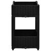 vidaXL Raised Bed Black Polypropylene 15.7 x 15.7 x 28.0 in Durable