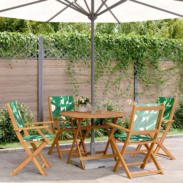 vidaXL Garden Dining Set Green, Natural Acacia Wood