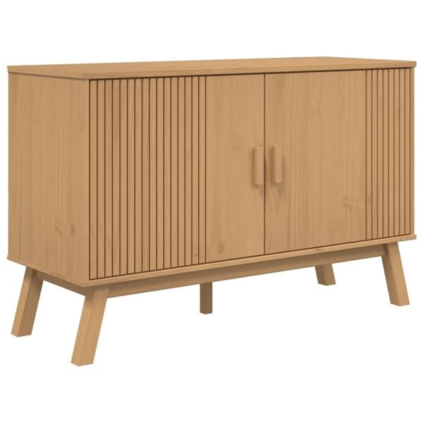 vidaXL Sideboard Brown Solid pine wood with a wax finish, engineered wood