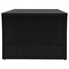 vidaXL Coffee Table Black PE rattan, powder-coated steel 39.4x19.7x15.7 in