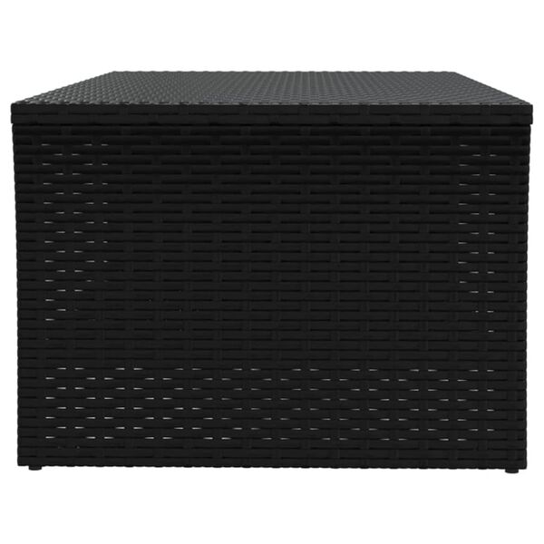 vidaXL Coffee Table Black PE rattan, powder-coated steel 39.4x19.7x15.7 in