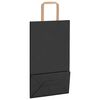 vidaXL Paper Bags 50 pcs with Handles Black 8.3x4.3x14.2"