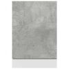 vidaXL Dishwasher Panel Concrete grey Engineered wood One Size Durable