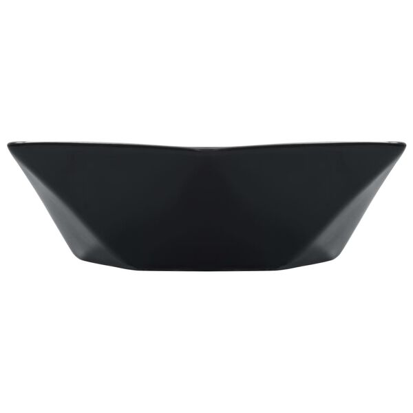vidaXL Wash Basin 16.1x14.4x4.7" Ceramic Black