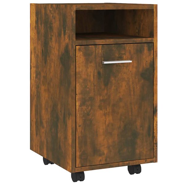 vidaXL Side Cabinet Smoked Oak Engineered Wood 13x15x23.6 in