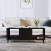 vidaXL Coffee Table Black Engineered Wood Standard Coffee Table