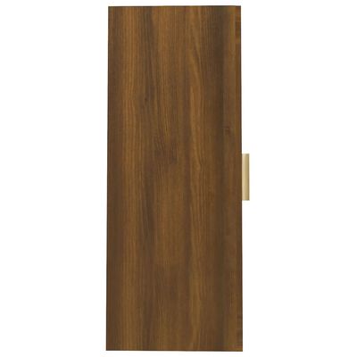 vidaXL Hanging Wall Cabinet Brown Oak 27.4"x13.4"x35.4"