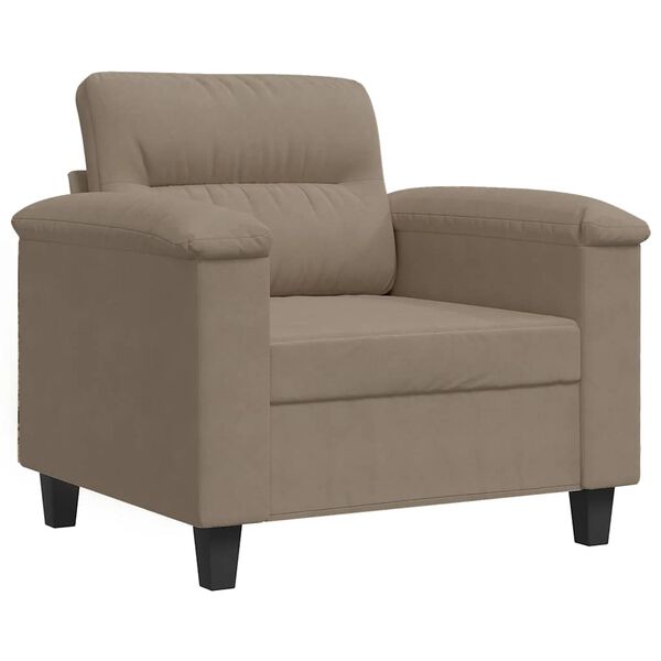 vidaXL Sofa Chair Taupe Microfiber fabric (100% polyester), metal, plywood