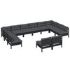 vidaXL Garden Lounge Set Black and Anthracite