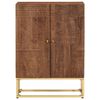 vidaXL Sideboard Natural wood color Solid Mango Wood and Iron Medium