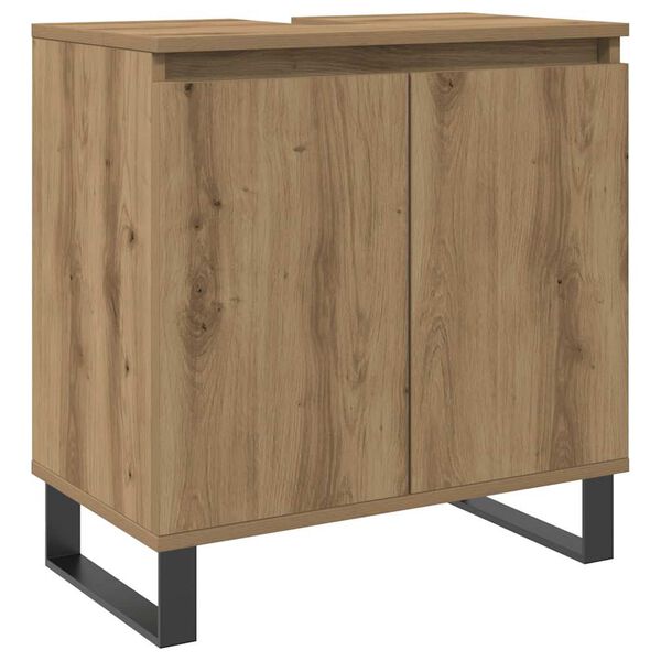 vidaXL Bathroom Cabinet Artisan Oak 22.8x13.0x23.6" Engineered Wood
