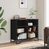 vidaXL Sideboard Black Engineered Wood, Metal Standard Sideboard