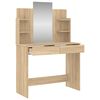 vidaXL Dressing Table Sonoma oak Engineered wood, glass