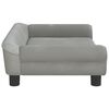 vidaXL Kids Sofa Light grey Velvet, solid pine wood Mini Durable