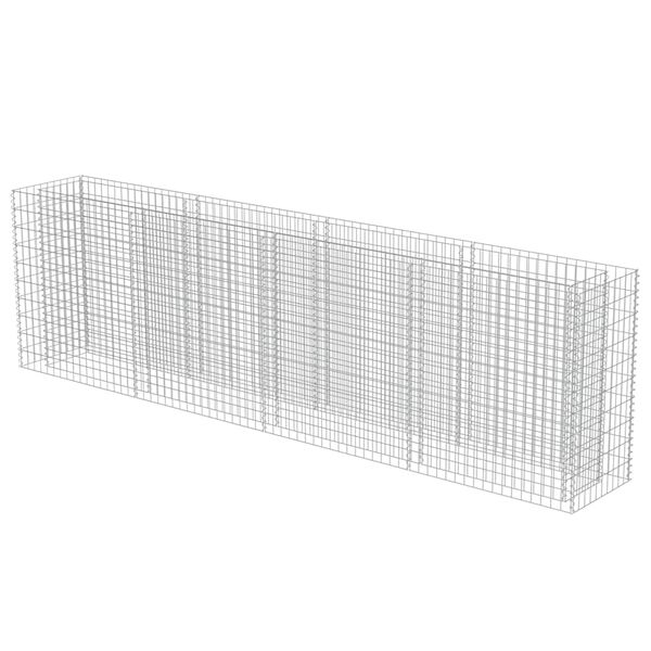 vidaXL Gabion Raised Bed Silver Galvanized Steel Large