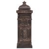 vidaXL Pillar Letterbox Bronze Cast Aluminum Medium Decorative Inlays