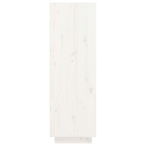 vidaXL Shoe Cabinet White Solid Pinewood Medium Shoe Cabinet