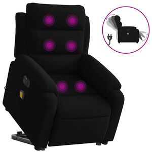 vidaXL Electric Stand up Massage Recliner Chair Black Velvet