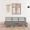 vidaXL Garden Lounge Set Grey Solid pine wood Standard Modular