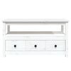 vidaXL Coffee Table White Solid pine wood Medium Coffee Table