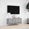 vidaXL TV Wall Cabinet Concrete Grey Engineered Wood Medium