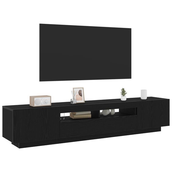 vidaXL TV Cabinet Set 2 pcs Black 78.74 x 13.78 x 15.75 in