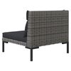 vidaXL Garden Sofa Dark Grey Powder-coated steel Standard Garden Sofa