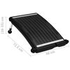 vidaXL Solar Pool Heating Panel Set of 3 Black HDPE, PC, aluminum Medium