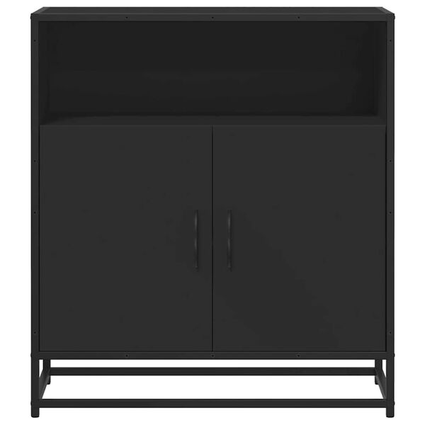 vidaXL Sideboard Black Engineered wood 26.8 x 13.8 x 29.9 in Sideboard