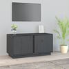 vidaXL TV Cabinet Grey Solid pine wood 31.5 in x 13.8 in x 15.9 in