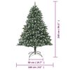 vidaXL Christmas Tree Green and white PVC, steel 240 in Foldable