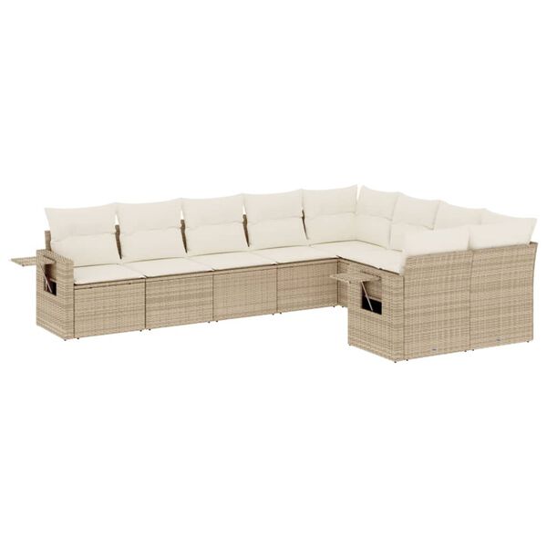vidaXL Garden Sofa Set Beige, Cream White