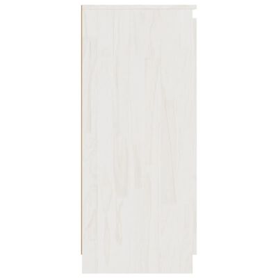 vidaXL Sideboard White 23.6"x14.2"x33.1" Solid Pinewood