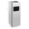 vidaXL Ashtray Dustbin Hotel 9.5 gal Stainless Steel