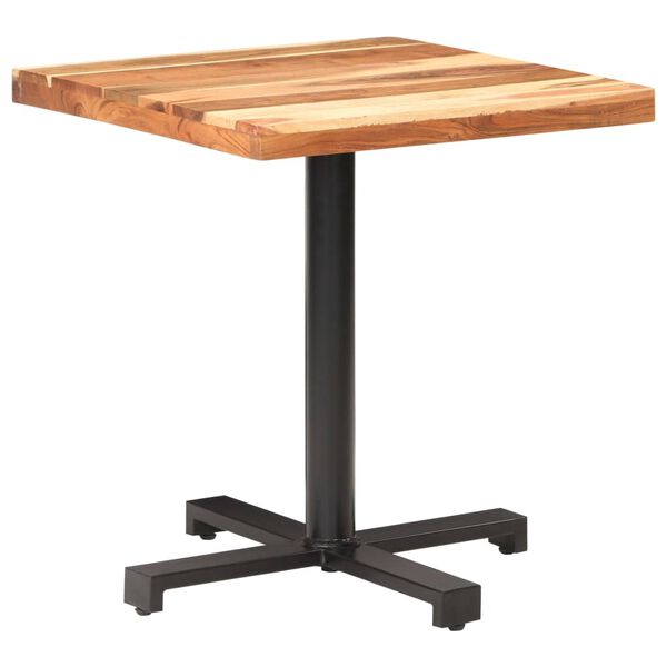 vidaXL Bistro Table Natural Acacia Wood, Black Solid Acacia wood, Iron
