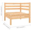 vidaXL Garden Lounge Set Natural wood Solid pinewood Medium Tough