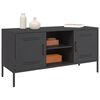 vidaXL TV Cabinet Black Steel 39.6 x 15.4 x 19.9 in TV Cabinet