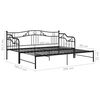 vidaXL Pull-out Sofa Bed Frame without Mattress Black Metal 90 x 78.7 "