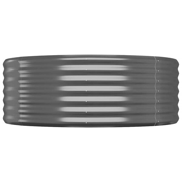 vidaXL Garden Raised Bed Anthracite Powder-coated steel Large Durable