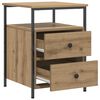 vidaXL Bedside Cabinet Set of 2 Artisan oak Engineered wood, metal