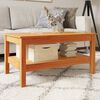 vidaXL Coffee Table Wax brown Solid pine wood Medium Coffee Table