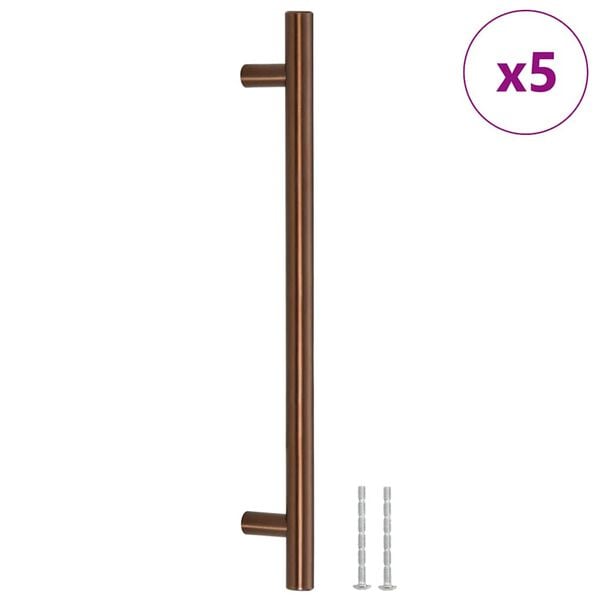 vidaXL Cabinet Handle Set of 5 Bronze Stainless steel Small Durable