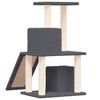vidaXL Cat Tree Dark Gray Engineered wood 32.3 in high Tough Cat Tree