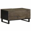 vidaXL Coffee Table Black Solid mango wood with grey finish Medium