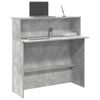 vidaXL Reception Desk Concrete grey Engineered wood Medium