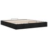 vidaXL Ottoman Bed Frame Black Polyester, Metal, Plywood, Engineered Wood